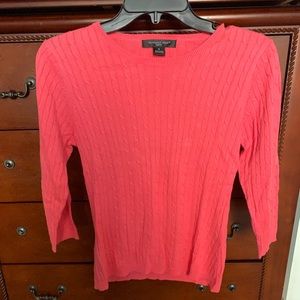 August silk cable knit sweater size medium